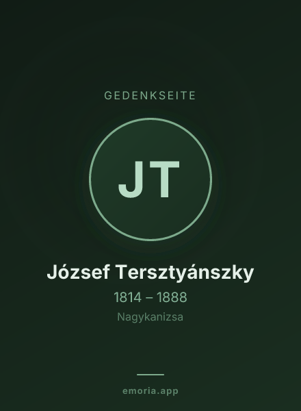 Gedenkportrait von József Tersztyánszky