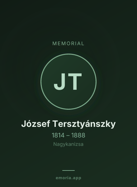 Memorial portrait of József Tersztyánszky