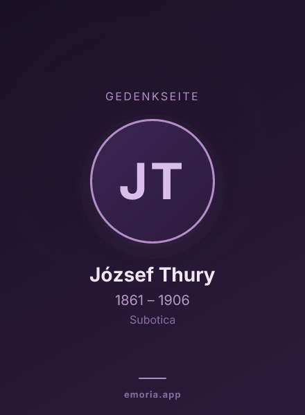 Gedenkportrait von József Thury