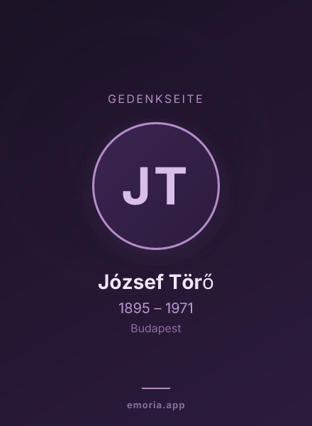 Gedenkportrait von József Törő
