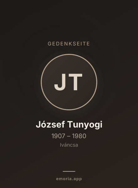 Gedenkportrait von József Tunyogi