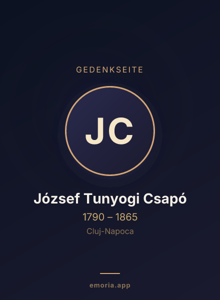 Gedenkportrait von József Tunyogi Csapó