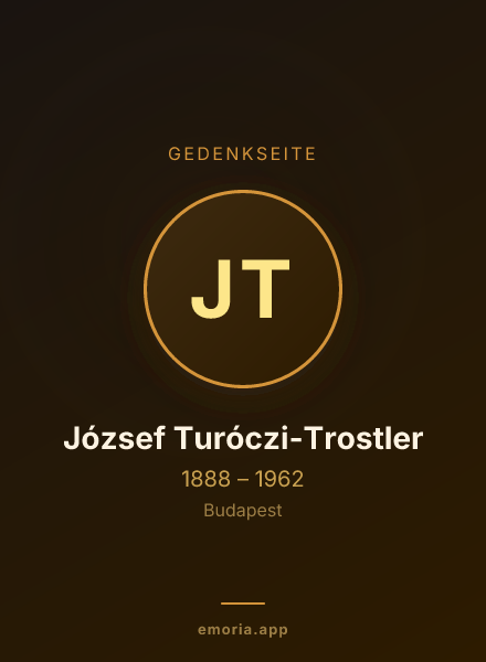 Gedenkportrait von József Turóczi-Trostler