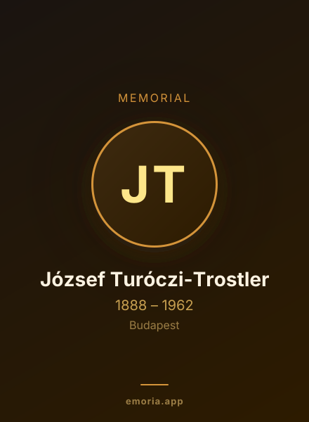 Memorial portrait of József Turóczi-Trostler