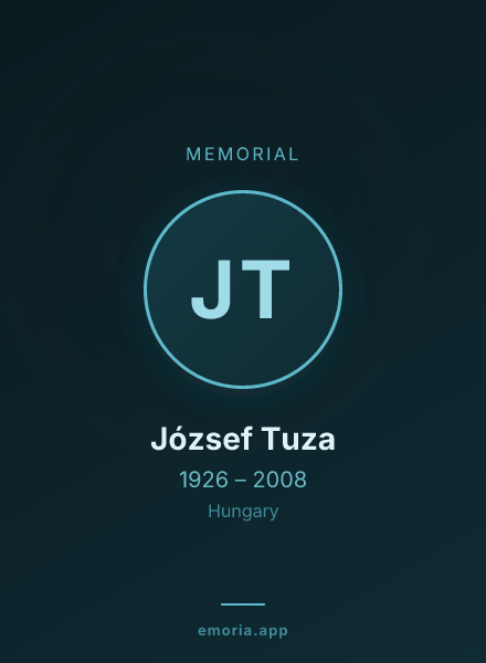 Memorial portrait of József Tuza