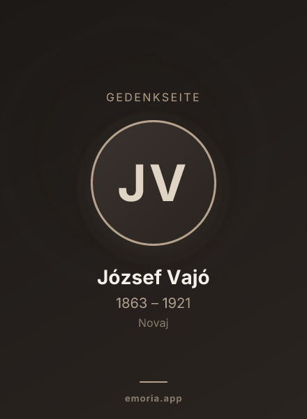 Gedenkportrait von József Vajó