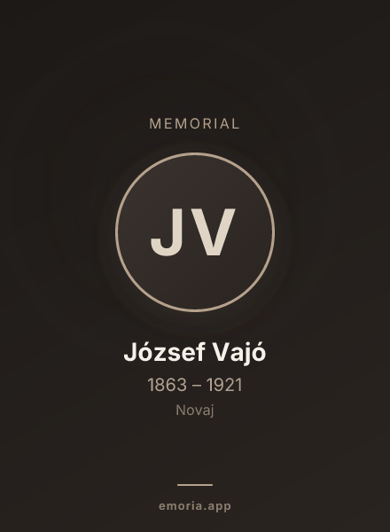 Memorial portrait of József Vajó