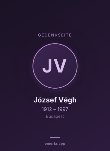 Gedenkportrait von József Végh