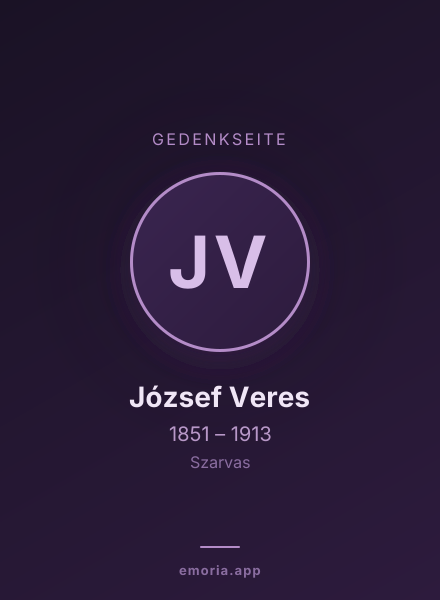 Gedenkportrait von József Veres