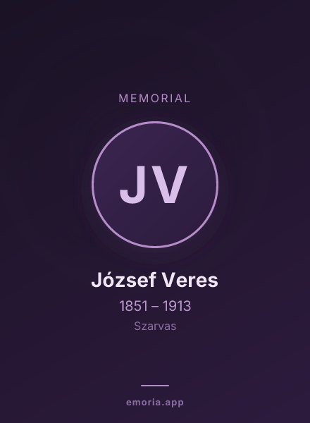 Memorial portrait of József Veres