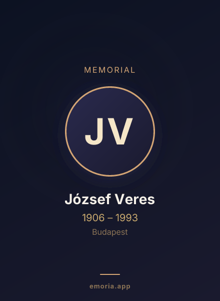 Memorial portrait of József Veres