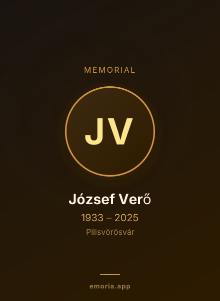 Memorial portrait of József Verő