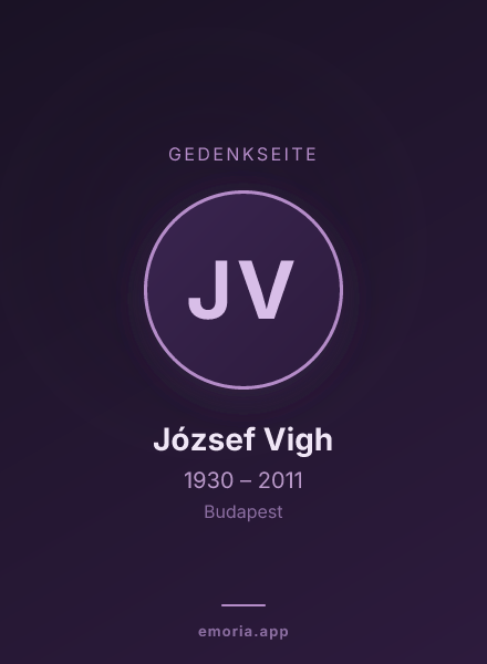 Gedenkportrait von József Vigh