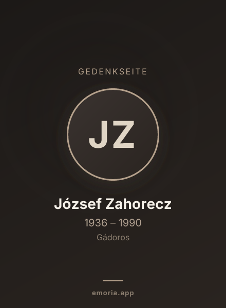 Gedenkportrait von József Zahorecz