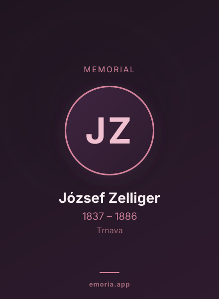 Memorial portrait of József Zelliger