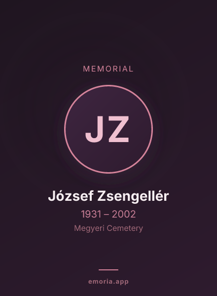 Memorial portrait of József Zsengellér