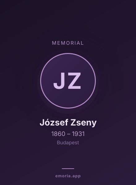 Memorial portrait of József Zseny