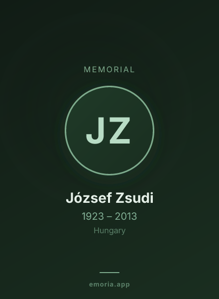 Memorial portrait of József Zsudi