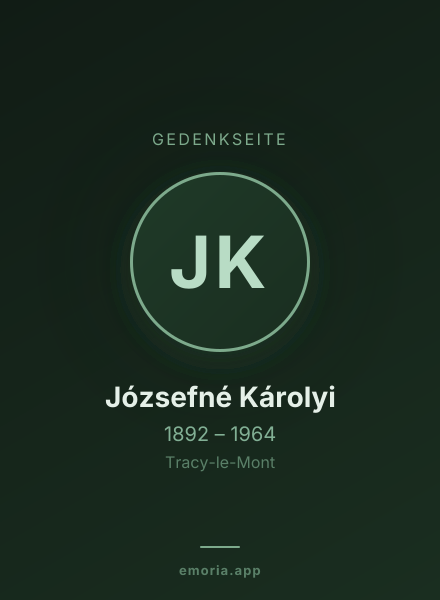 Gedenkportrait von Józsefné Károlyi