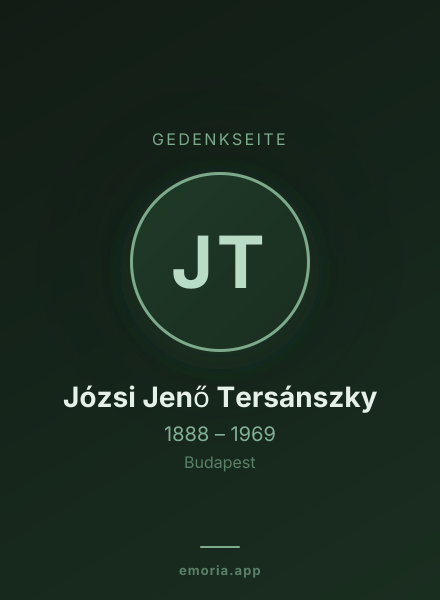 Gedenkportrait von Józsi Jenő Tersánszky