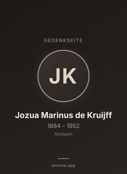 Gedenkportrait von Jozua Marinus de Kruijff