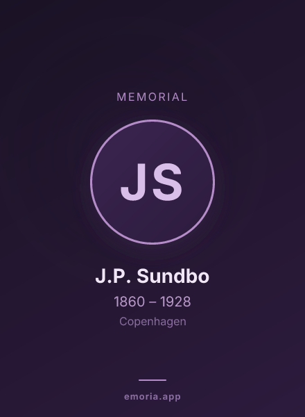 Memorial portrait of J.P. Sundbo