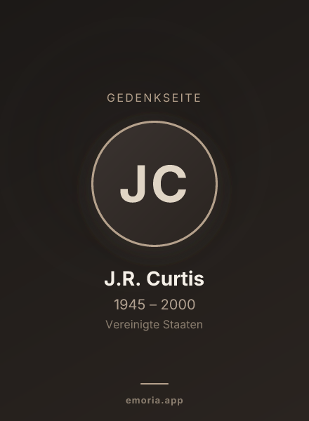 Gedenkportrait von J.R. Curtis