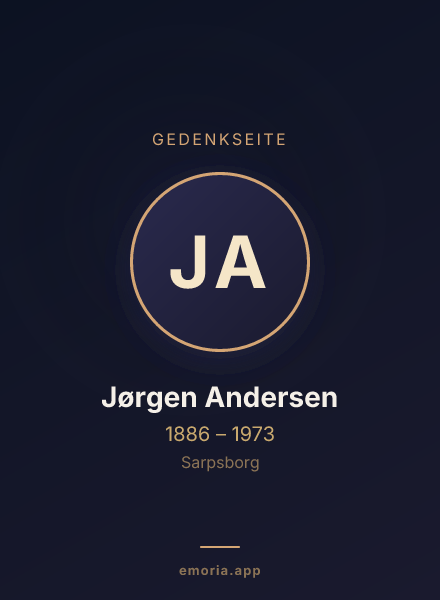 Gedenkportrait von Jørgen Andersen