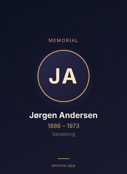 Memorial portrait of Jørgen Andersen