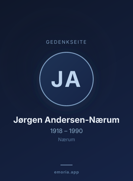Gedenkportrait von Jørgen Andersen-Nærum