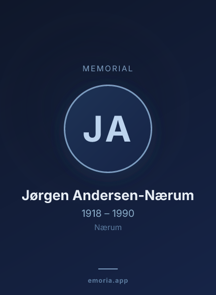 Memorial portrait of Jørgen Andersen-Nærum