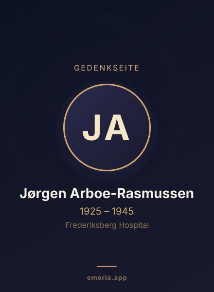 Gedenkportrait von Jørgen Arboe-Rasmussen
