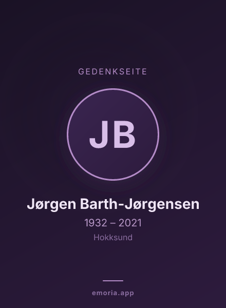 Gedenkportrait von Jørgen Barth-Jørgensen