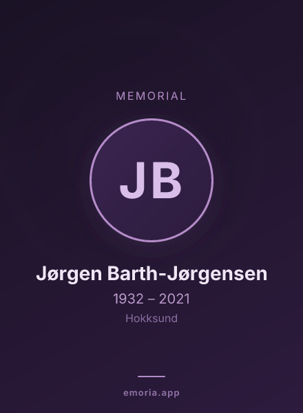 Memorial portrait of Jørgen Barth-Jørgensen