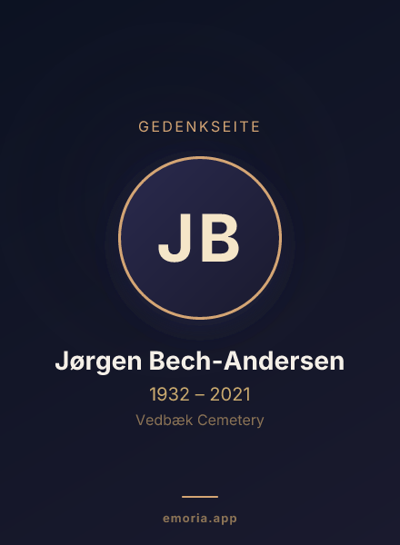 Gedenkportrait von Jørgen Bech-Andersen