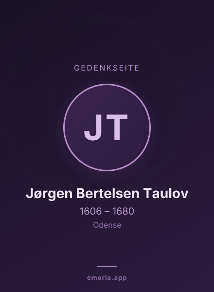 Gedenkportrait von Jørgen Bertelsen Taulov