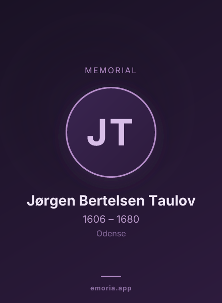 Memorial portrait of Jørgen Bertelsen Taulov