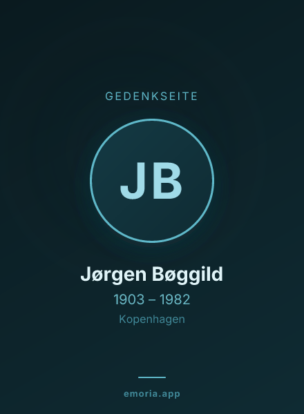 Gedenkportrait von Jørgen Bøggild