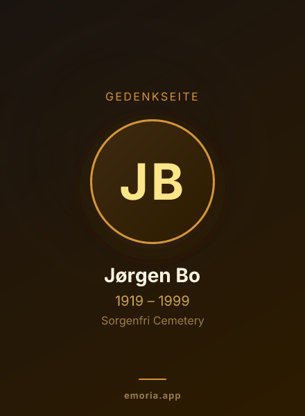 Gedenkportrait von Jørgen Bo