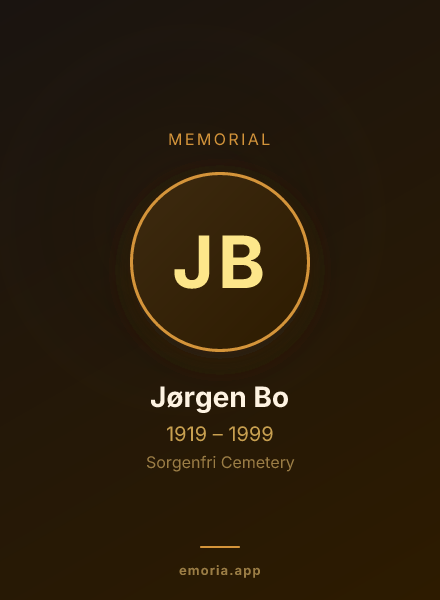 Memorial portrait of Jørgen Bo