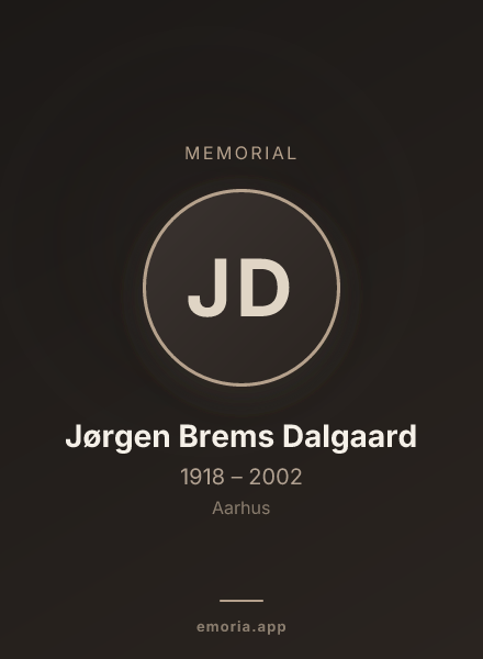 Memorial portrait of Jørgen Brems Dalgaard