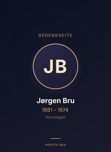 Gedenkportrait von Jørgen Bru