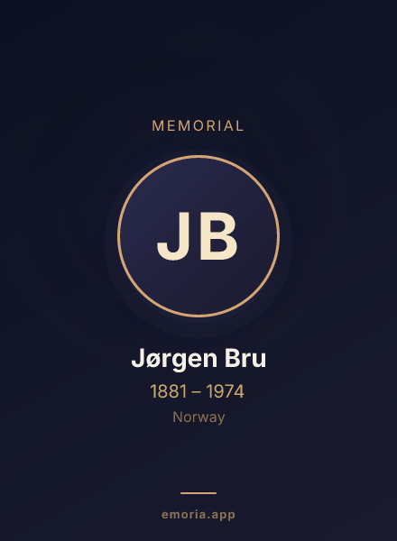 Memorial portrait of Jørgen Bru