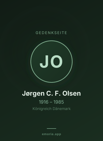 Gedenkportrait von Jørgen C. F. Olsen