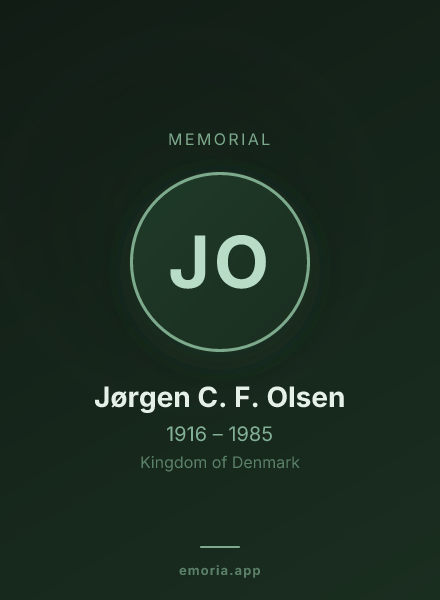Memorial portrait of Jørgen C. F. Olsen