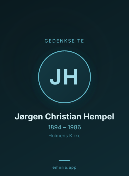Gedenkportrait von Jørgen Christian Hempel