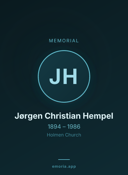 Memorial portrait of Jørgen Christian Hempel