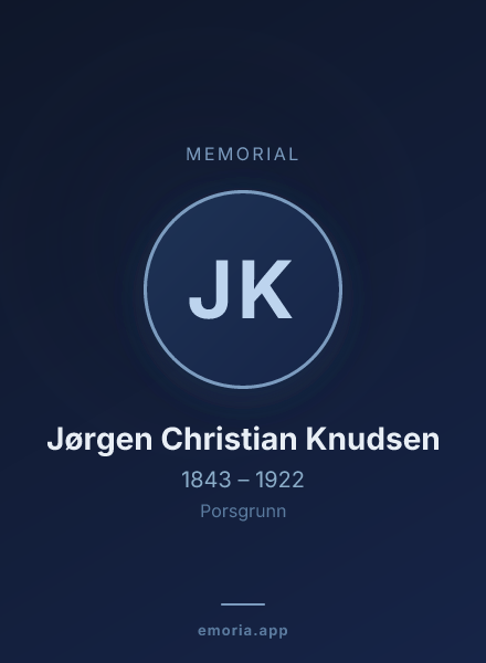 Memorial portrait of Jørgen Christian Knudsen