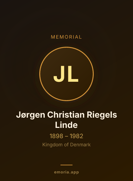 Memorial portrait of Jørgen Christian Riegels Linde