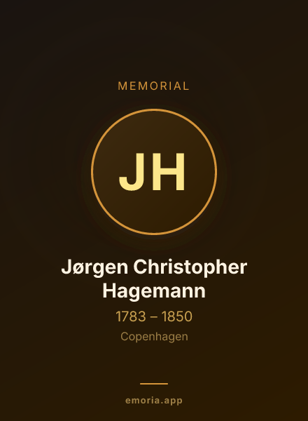 Memorial portrait of Jørgen Christopher Hagemann